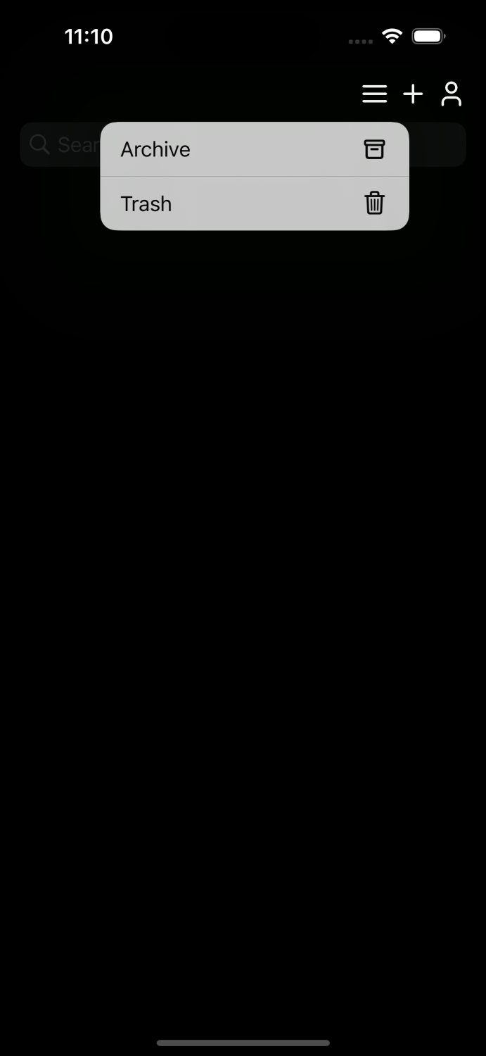 System is light and user's selection is dark